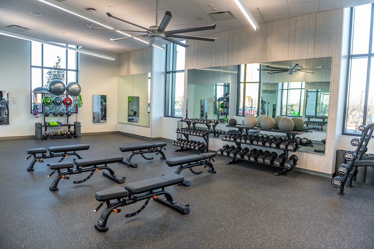 fitness room at frisco with weights